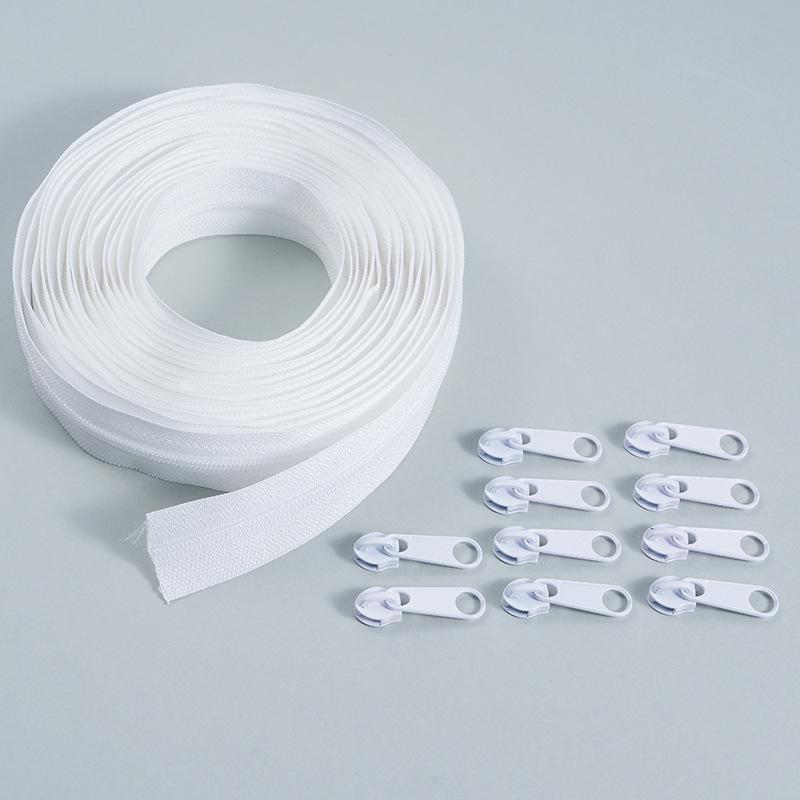 No. 3 & 5 Macaron Color Nylon Zipper for Duvet Covers, Pillowcases, Canvas Bags, Makeup Bags, & DIY Pencil Cases with Fine Teeth.