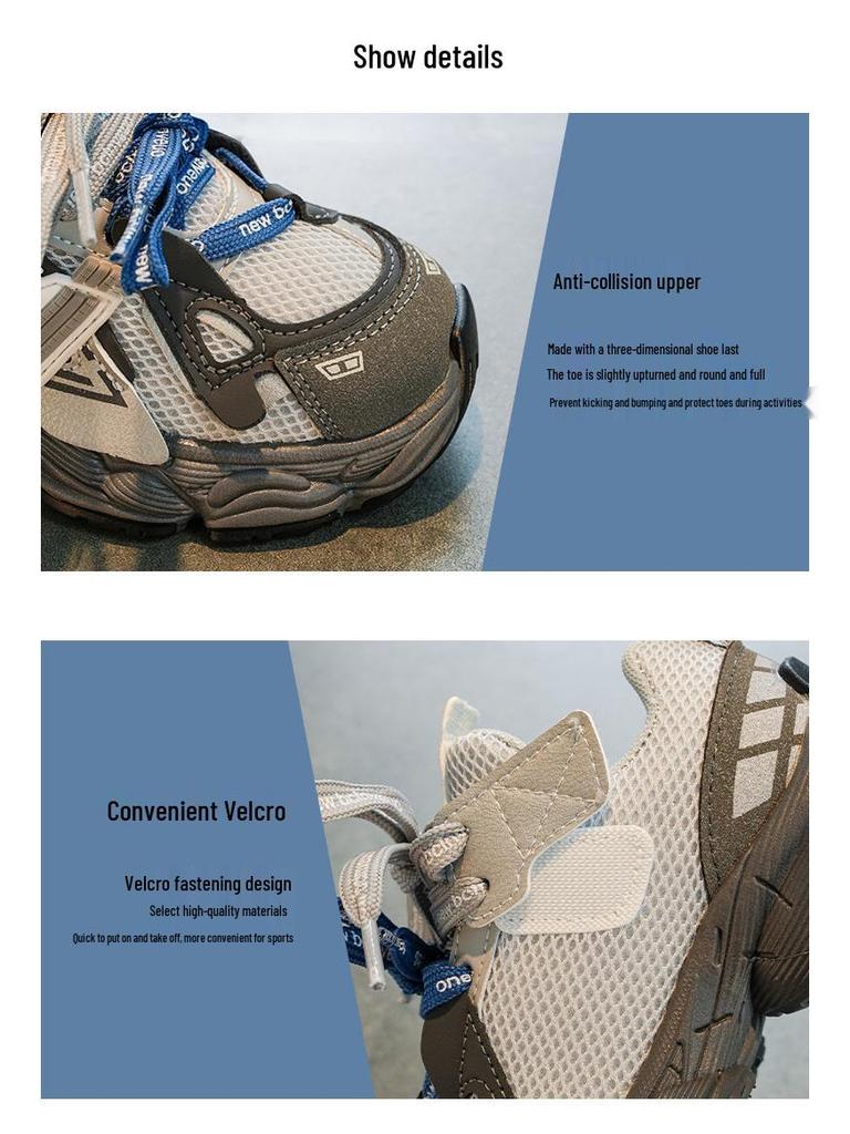2026 Spring Kids Breathable Mesh Sports Shoes - Fashionable, Non-slip, Thick Sole for Boys & Girls
