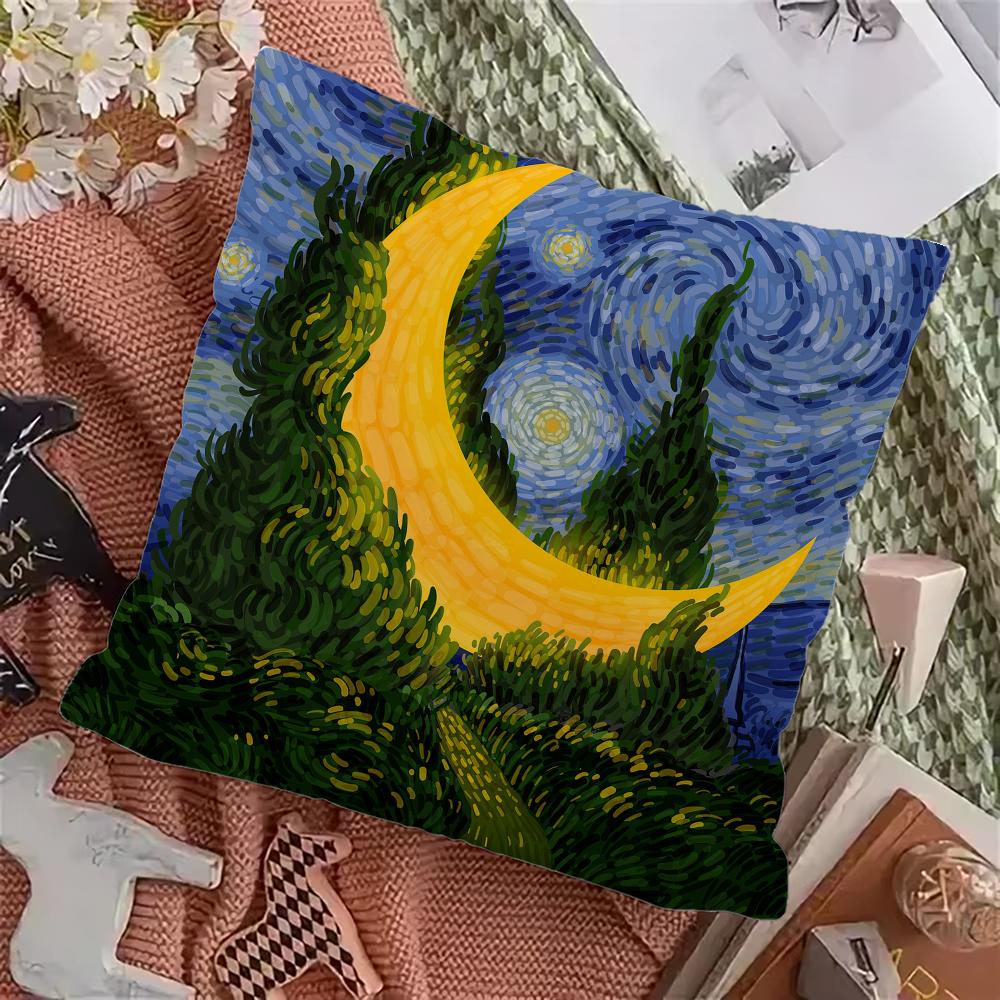 V-Van G-Gogh Art Pillow Case Pillowcase Home Sofa Cushions Car Cushions Pillowcover Office Pillowshell Pillow