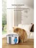 Stainless Steel Silent Pet Water Fountain - 2.8L Large Capacity for Cats