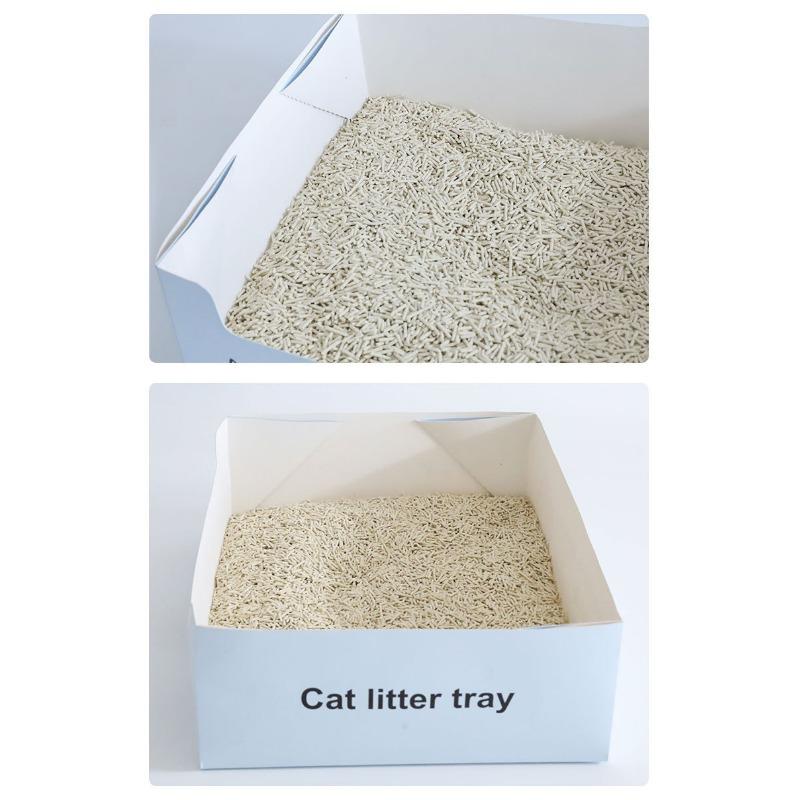 Disposable Foldable Thickened Paper Cat Litter Box For Outdoor Travel Car Use Pet Supplies