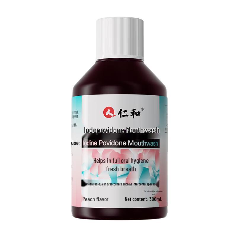 Renhe Povidone-Iodine Oral Cleansing Rinse - Peach Flavor