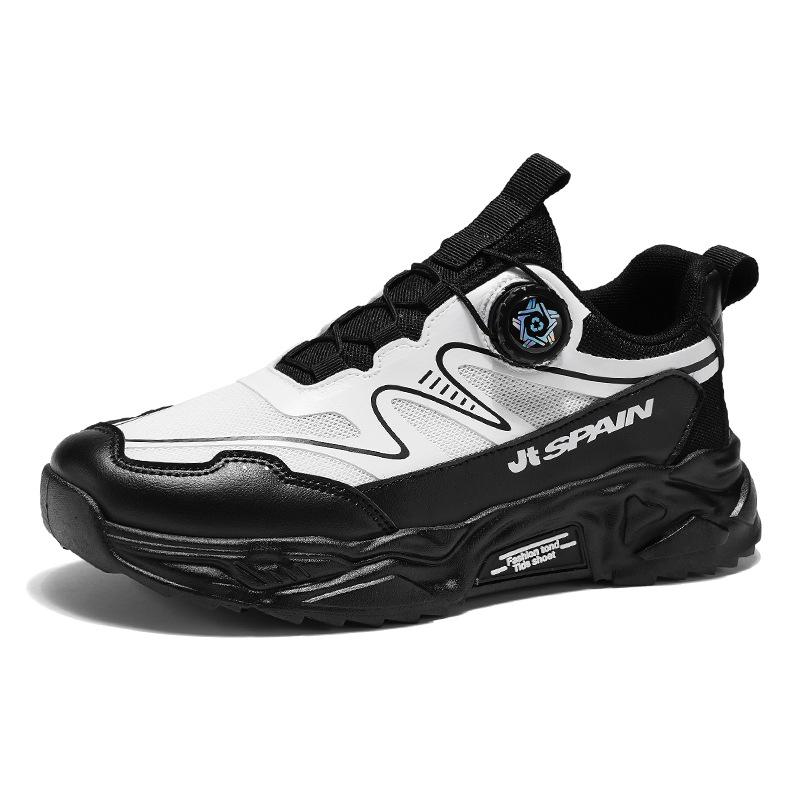 Sommer neue Herren Sportschuhe in Übergröße Fitnessübung Outdoor atmungsaktiv drehbarer Knopf Mesh Laufschuhe