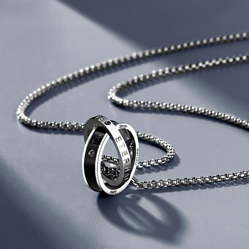 Men Hip Hop Personal Pendant Titanium Steel Versatile Sweater Chain Jewelry Accessory