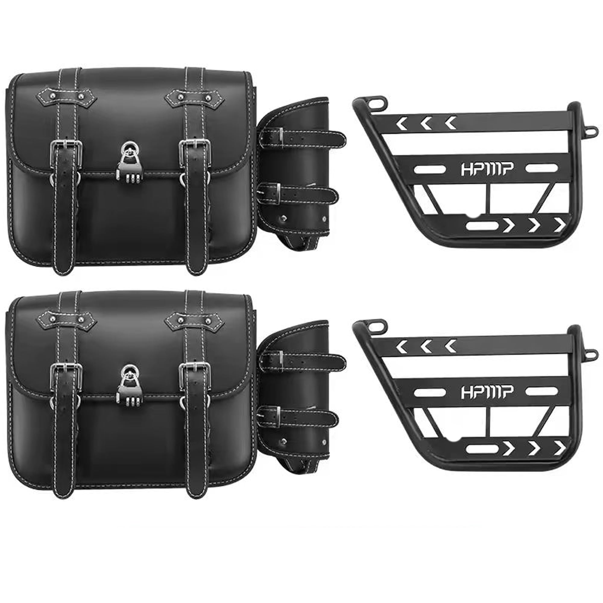 

Yoothi Compatible Product for Honda CC110 Super Cub Cross Cub CC50 Bike Side Bag Saddle Bag Large Capacity Drink Holder Included Metal Rust Proof