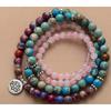 Mens Natural Stone Bracelet With Tree Of Life Eye Pendant 108 Beads Handmade Spiritual Protection Jewelry