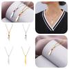 Trendy Stainless Steel Pendant Necklace For Cross-border E-commerce Geometric Shape O Chain Style