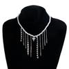 Jewelry Temperament Tassel Moon Small Fragrant Wind Necklace Three-Dimensional Love Versatile Necklace Ornament Collarbone Chain