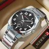 CURREN Fashion Men's Quartz Watch Independent Seconds Dial and Date-Day Stainless Steel Waterproof Luminous Wristwatches