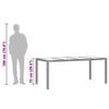 VidaXL Table de jardin avec dessus en verre marron résine tressée 365593
