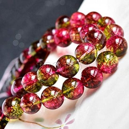 

4мм-18мм Натуральный Турмалин Арбузный Круглый Драгоценный Камень Свободные Бусины 15 ААА - (Размер бус::8мм) 8mm