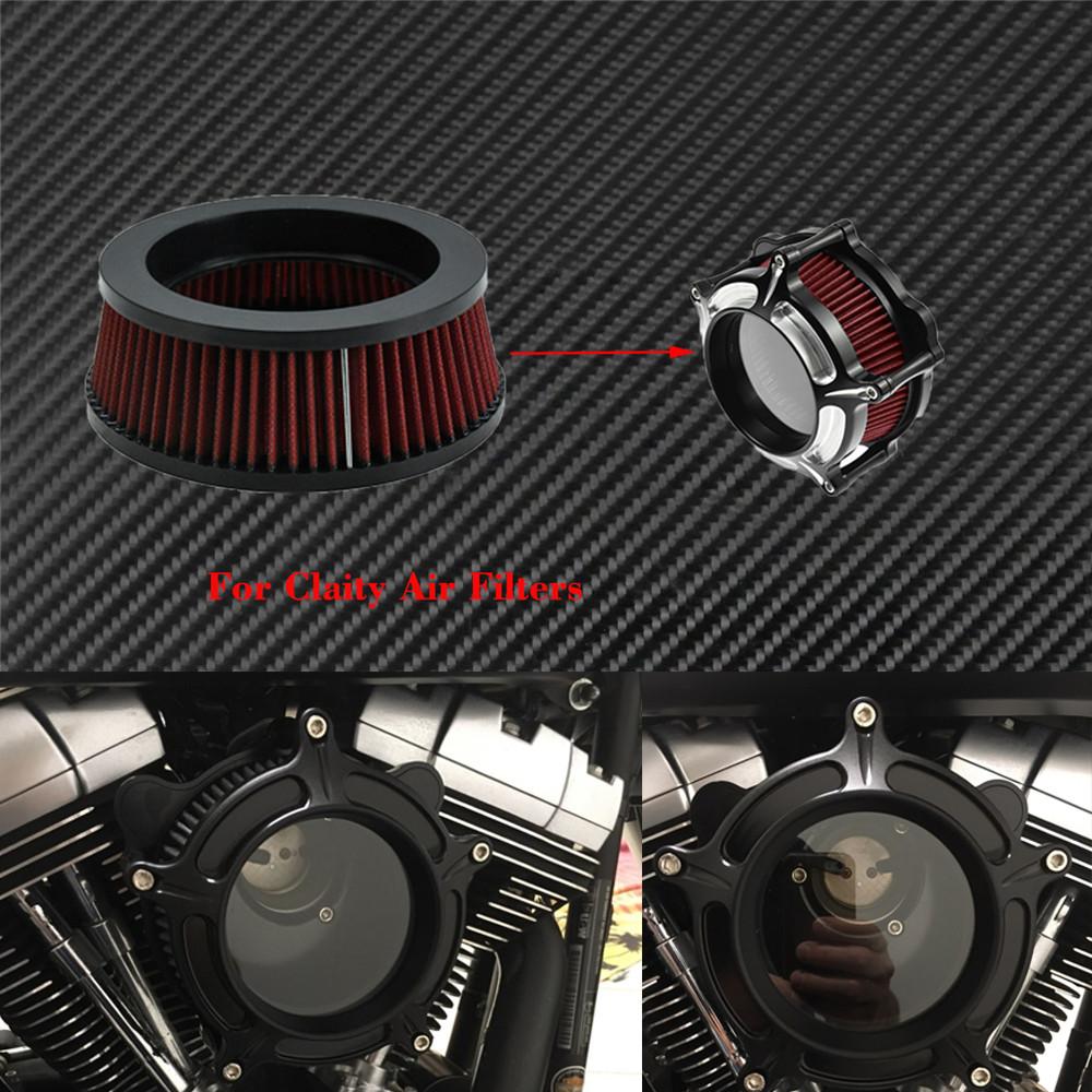 1PC Motorcycle CNC Replacement Air Cleaner Intake Filter System Inner Element For Harley Sportster XL Touring Softail Dyna FXDLS