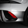 Carbon/Red Style For Hyundai IONIQ 6 -2025 LHD RHD Rear Fog Light Lamp Decorative Cover Trim Exterior Car Accessories