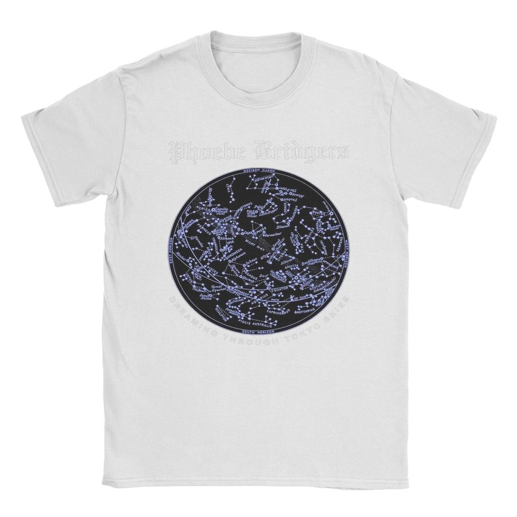 Men Phoebe Bridgers Dreaming Through Tokyo Skies T Shirt Pure Cotton Tops Funny Short Sleeve Round Neck Tees Big Size T-Shirt