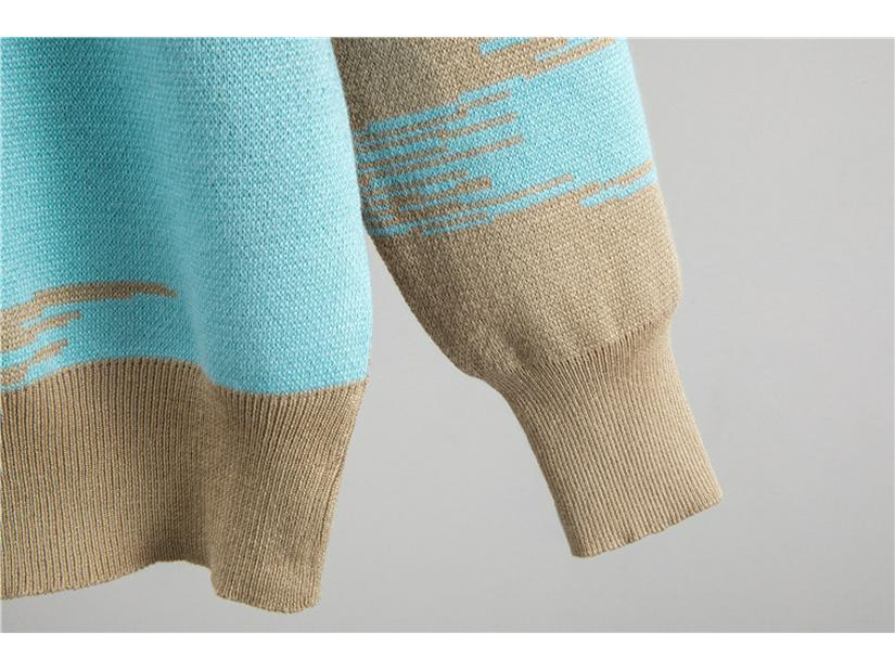 Herbst/Winter 2025 Damen Farbblock-Pullover & Strickhosen Set - Lässige Eleganz