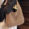 Large-capacity Straw Woven Bag Women's Seaside Vacation Beach One-shoulder Commuting Tote