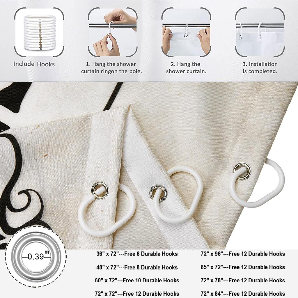 Halloween Shower Curtain, Vintage Gothic Spooky Funny Skull Skeleton Get Naked Bathroom Curtain Home Decor Waterproof Fabric
