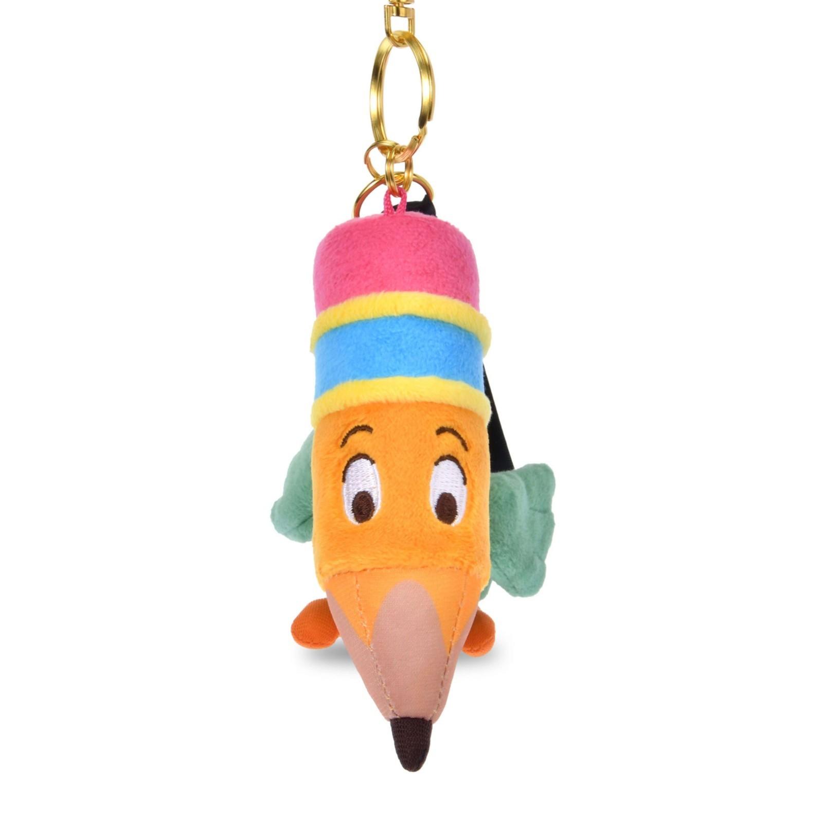 +Japan Tokyo Disney Store Pencil Bird Plush Toy Keychain Alice Wonderland