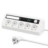 European Touch Night Light Power Strip: Triangle Wall Corner Extension Cord