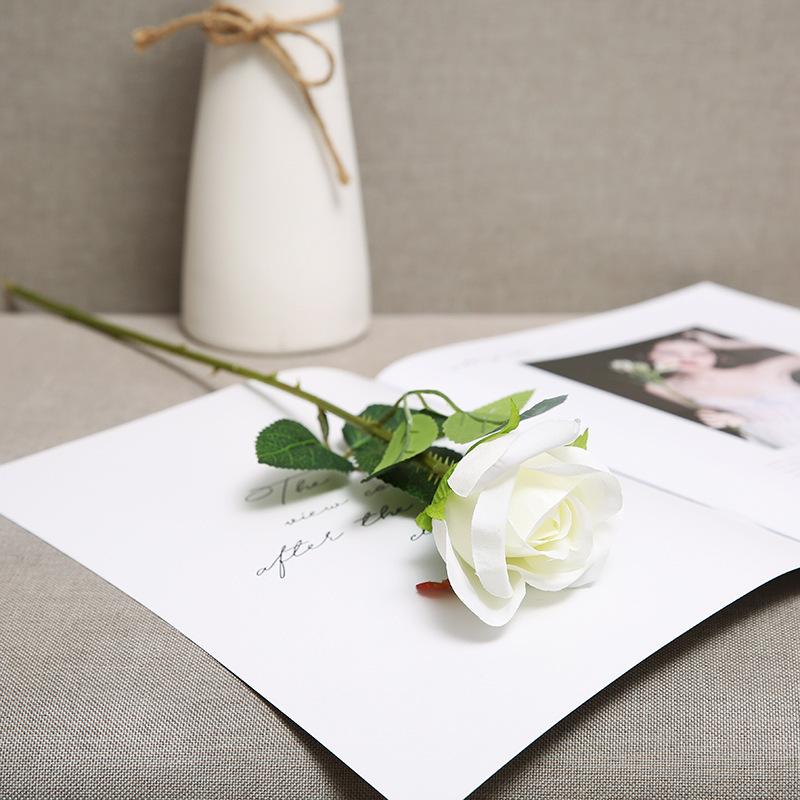 

1 шт. Красные розы цветы шелк Real Touch искусственные цветы День святого Валентина украшения для дома и свадьбы искусственные цветы белый