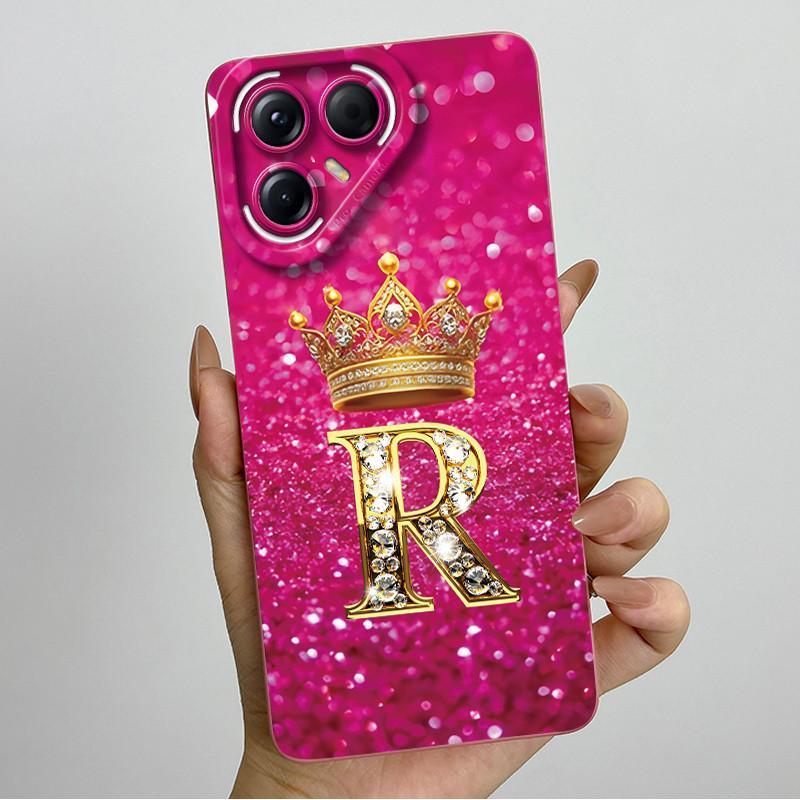 For Tecno Pova 7 Pro Ultra 5G Case Luxury Crown Letter Silicone Soft Phone Case For Tecno Pova7 Pro Ultra Shockproof Back Covers