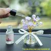 Exquisite Crystal Rose Bouquet Crystal Craft Decorative Mini Crystal Flower Figurine Creative Fashion Car Handmade Rose Ornament