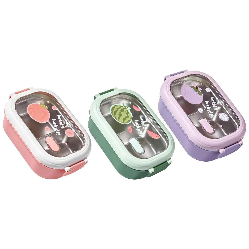 2 Compartments Fruit Lunch Box Leak-Proof Food Storage Box Portable Lunch Container  Girls