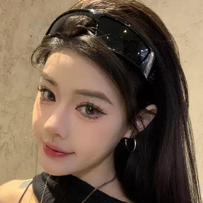 New Headband Sunglasses Fashionable Sun Glasses Black High-End Women Outdoor Sunscreen Sun Glasses Trendy Sunshade Eyewear Men
