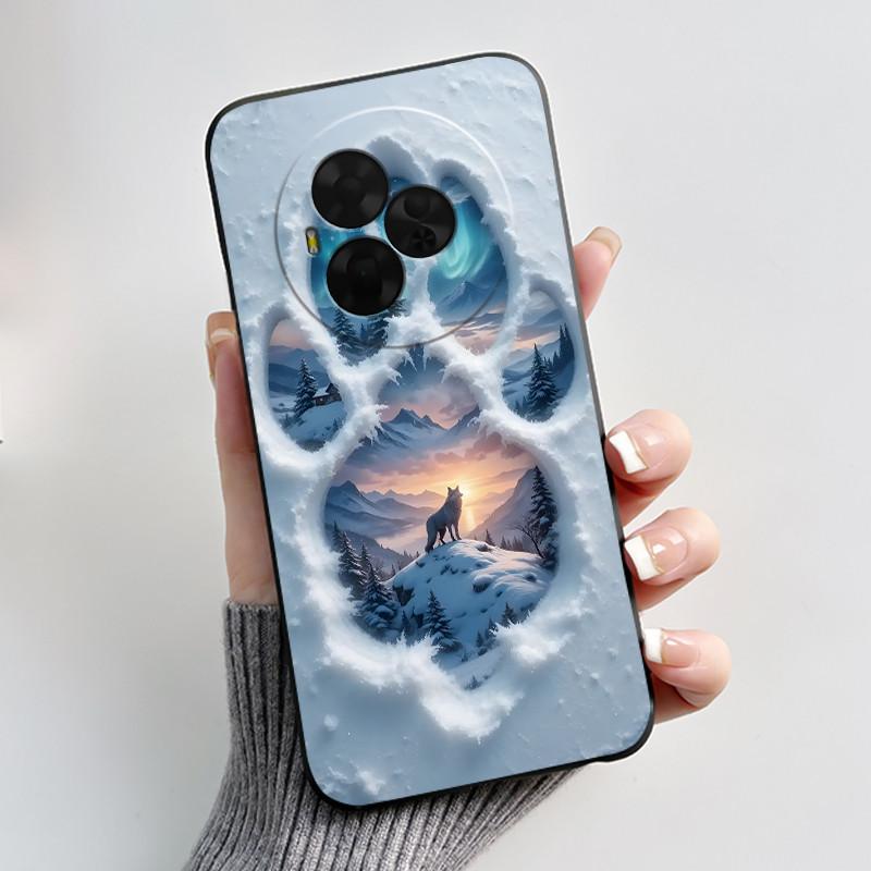 New Soft Black Casing For TCL NxtPaper 60 Ultra Green Cartoon Rabbit Pattern Shockproof Cover For TCL Ion X/TCL Ion V Case