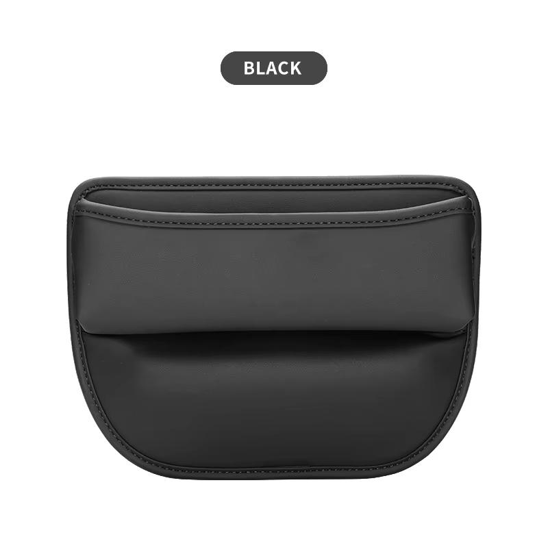 Organisateur de Vide-Siège de Voiture Boîte de Rangement Cuir Nappa Multifonction Universel Poche de Rangement Latérale pour Fente Portefeuille Clé Carte Accessoires