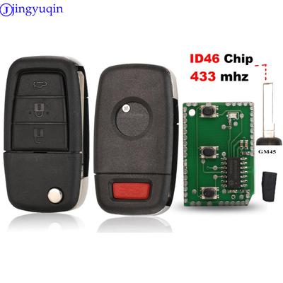 Jingyuqin Remote 433mhz Car Key Folding For Chevrolet Caprice for Holden Commodore VE With 3 + Panic Key 3/4 Buttons
