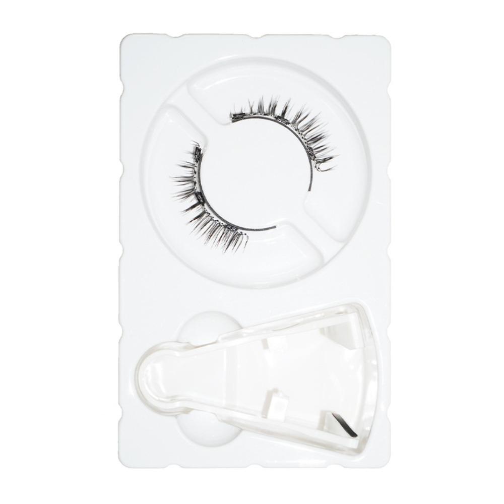 Reusable Magnetic Eyelashes with Clip Glue Free False Eyelash Clusters  Female