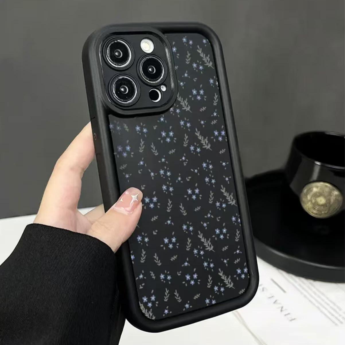 

Blue Floral Pattern Phone Case for Apple 16/15/14Pro/15Pro Max/13/12 iPhone 13 Pro