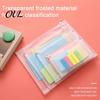 Protective Case for Office Supplies 3D Zipper Document Pouch, Transparent PP Matte Envelope File Folder, Portable Storage Home And Durable Organizer