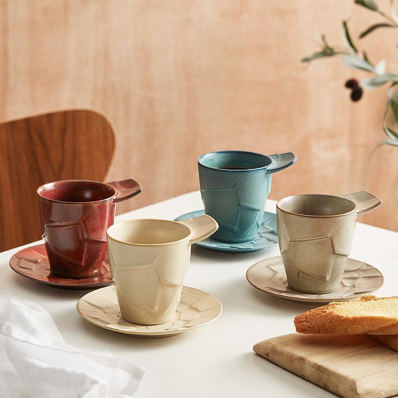 Ceramic Coffee Cup Saucer Creative Latte Cup Coffee Cup Household Hand Coffee Cup Breakfast Cup