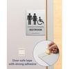 ADA-Mark Modern Restroom Sign for Business - 2PK ADA Compliant Braille Bathroom Sign with Easy tallation - 6" W x 8" H