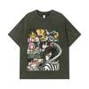 275 GSM Washed T-shirts 100% Cotton Demon Slayer V17 Obanai Print Unisex Heavy Cotton T Shirt