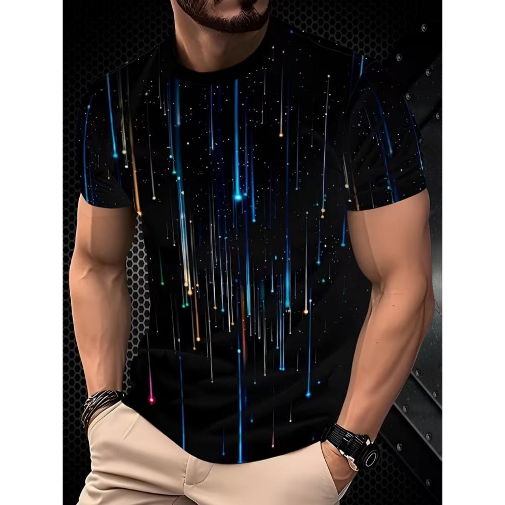3D Print Mens O-Neck Short Sleeved Tee Street Daily Fashion T-Shirt for Men Vintage Summer Tops