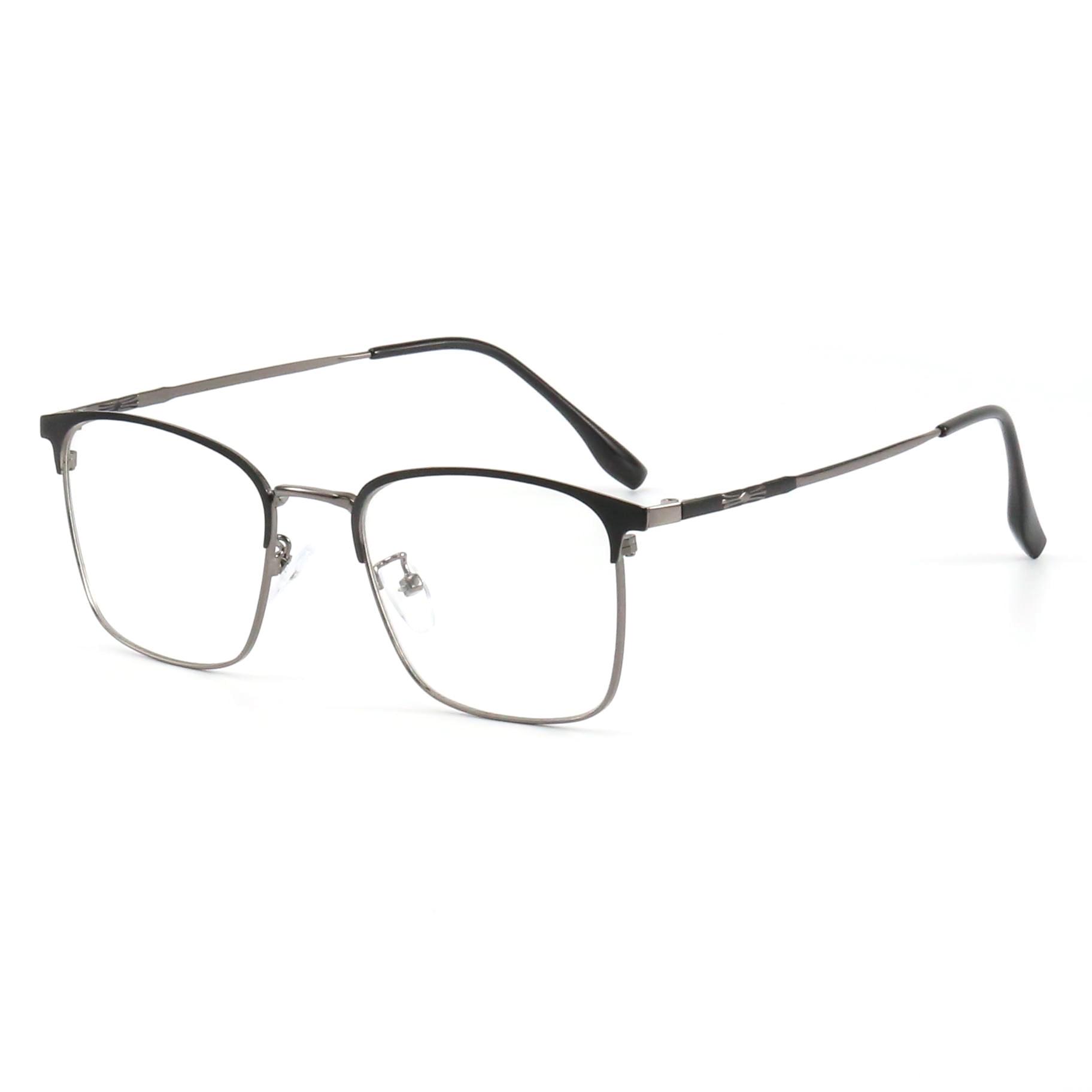 

Retro Old Money Style Blue Light Blocking Black Warrior Glasses: Simple Commuting, Compatible with Prescription or Non-Prescription Lenses