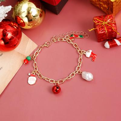 Christmas Necklace Christmas Boots Bell Color Matching Wind Choker New Year's Party Item