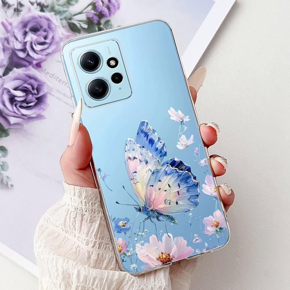 For Xiaomi Redmi Note 12 4G Case Beautiful Flowers Painted Cover Soft Slim Phone Case For Redmi Note 12 Pro Plus Note12 5G Shell