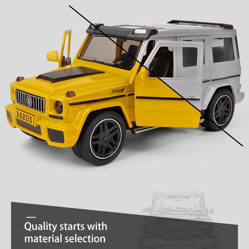 1/24 Scale Benz G65 Diecast Car Model Toy, Pull Back Toy Vehicle with Sound and Light for Kids Toddler Boys Girls Gift Collection