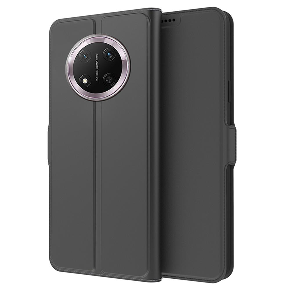 

Phone Case For Honor Magic7 Lite 5G/X9c 5G/X60 Pro 5G Shockproof TPU Inner Shell Leather Cover Card Slot Black