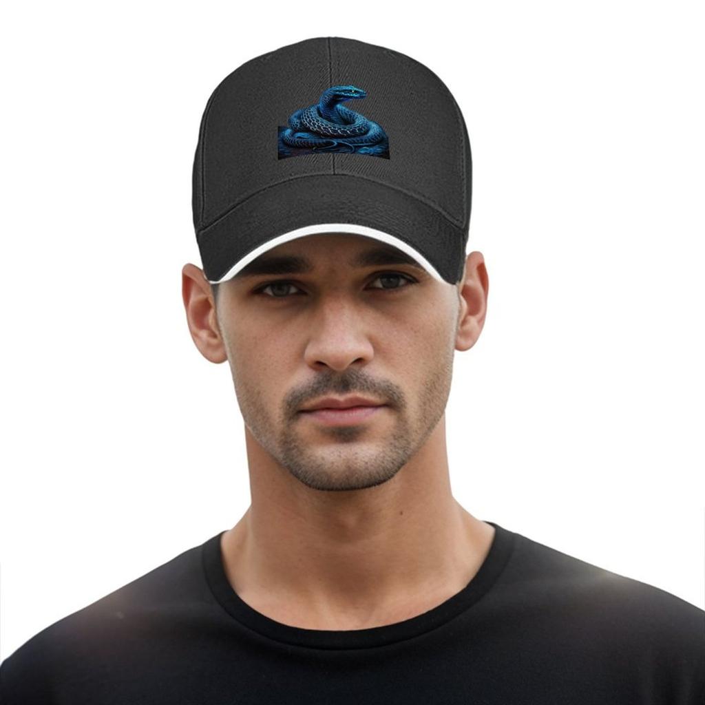 Blue Snake Baseball Cap Funny hats Cosplay Sun Cap fun hats Womens Beach Visor Mens