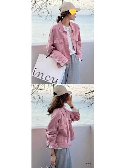 Damska Retro Jeansowa Kurtka Bawełniana - Jesień 2026 Styl Koreański