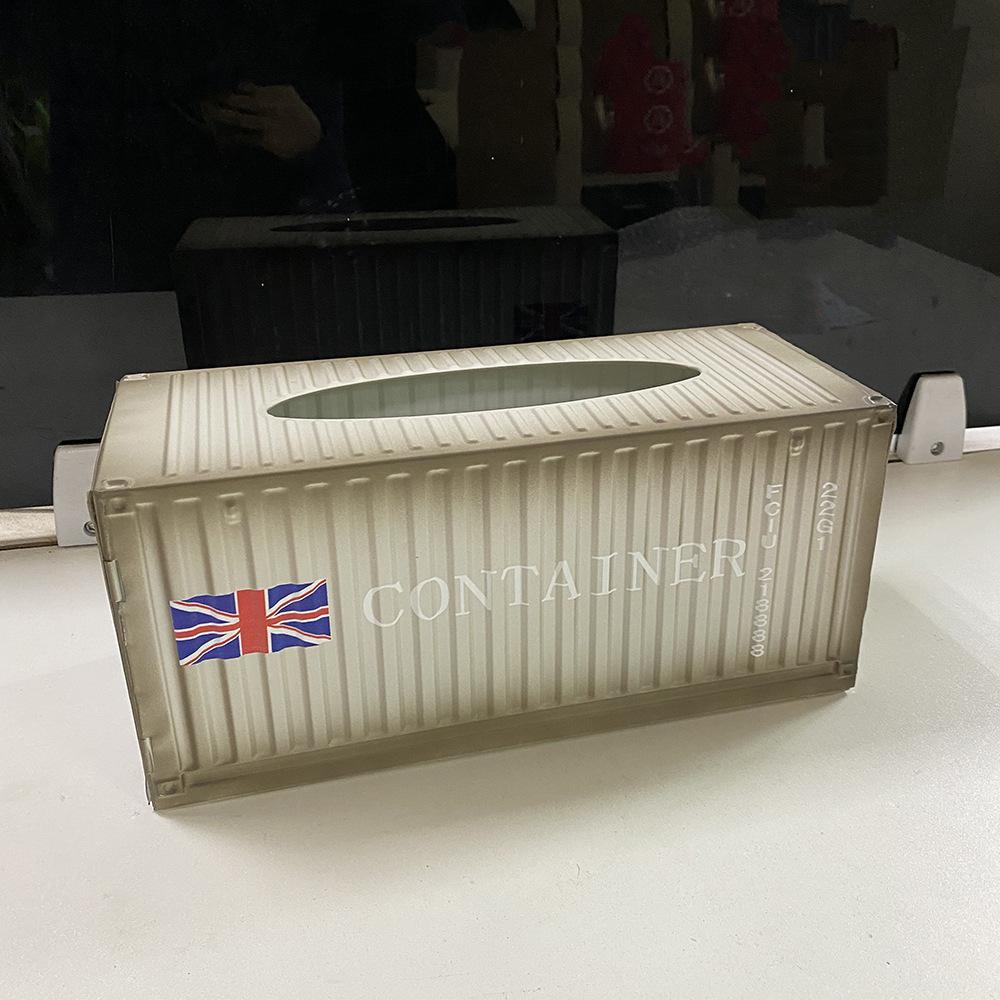 Container Tissue Box Versandbehälter Modell Kreative Lagerung Serviettenhalter Desktop Storage Serviettenbox Mode Dekoration