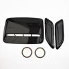 3pc Car Air Flow Intake Hood Scoop Vent Bonnet Decorative Cover Exterior Accessories Center Side Air Outlet Hood