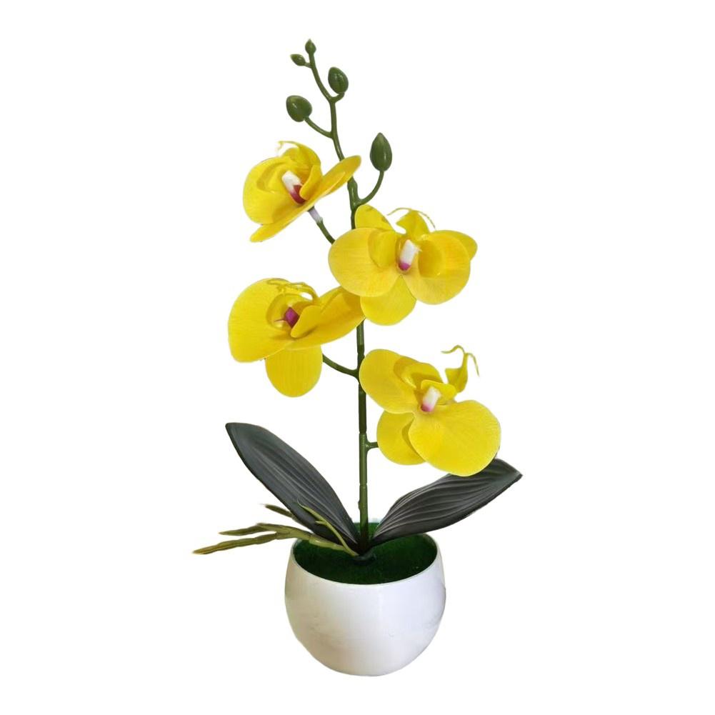 Fake Bonsai Butterfly Orchid Bathroom Decor Butterfly Orchid Bonsai Decoration Pampas Realistic Appearance Low Maintenance
