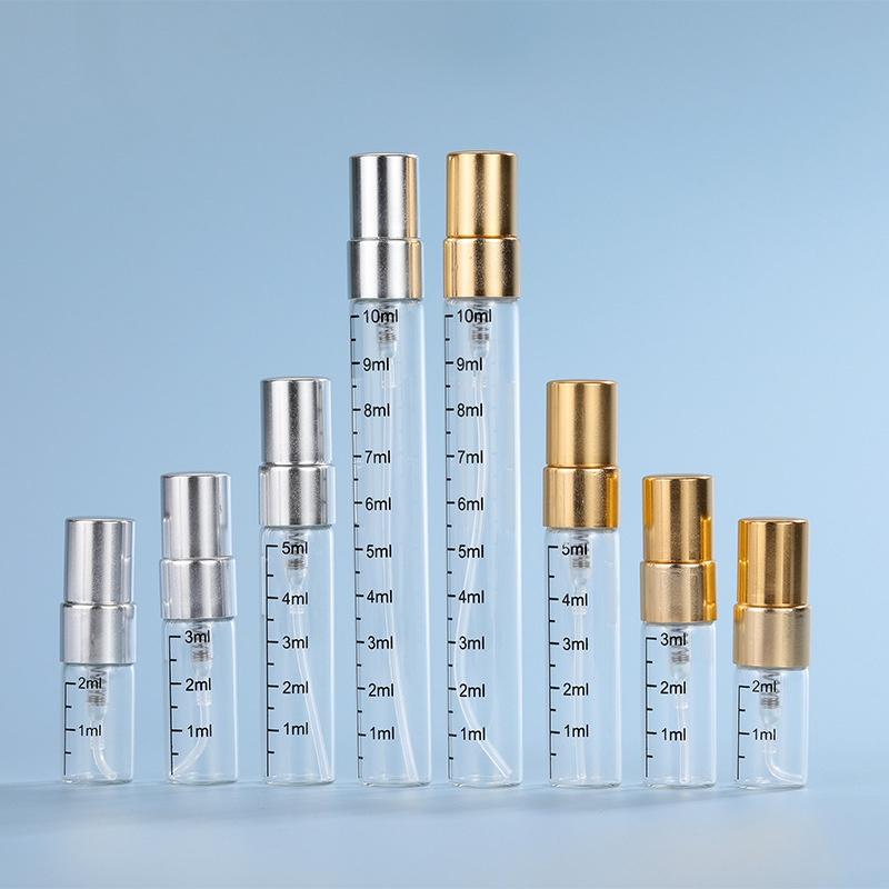 1 Stück nachfüllbare Parfümflasche mit Skala leere Sprühflasche Glasparfümflaschen Zerstäuber Kosmetik Reisebehälter Parfüms
