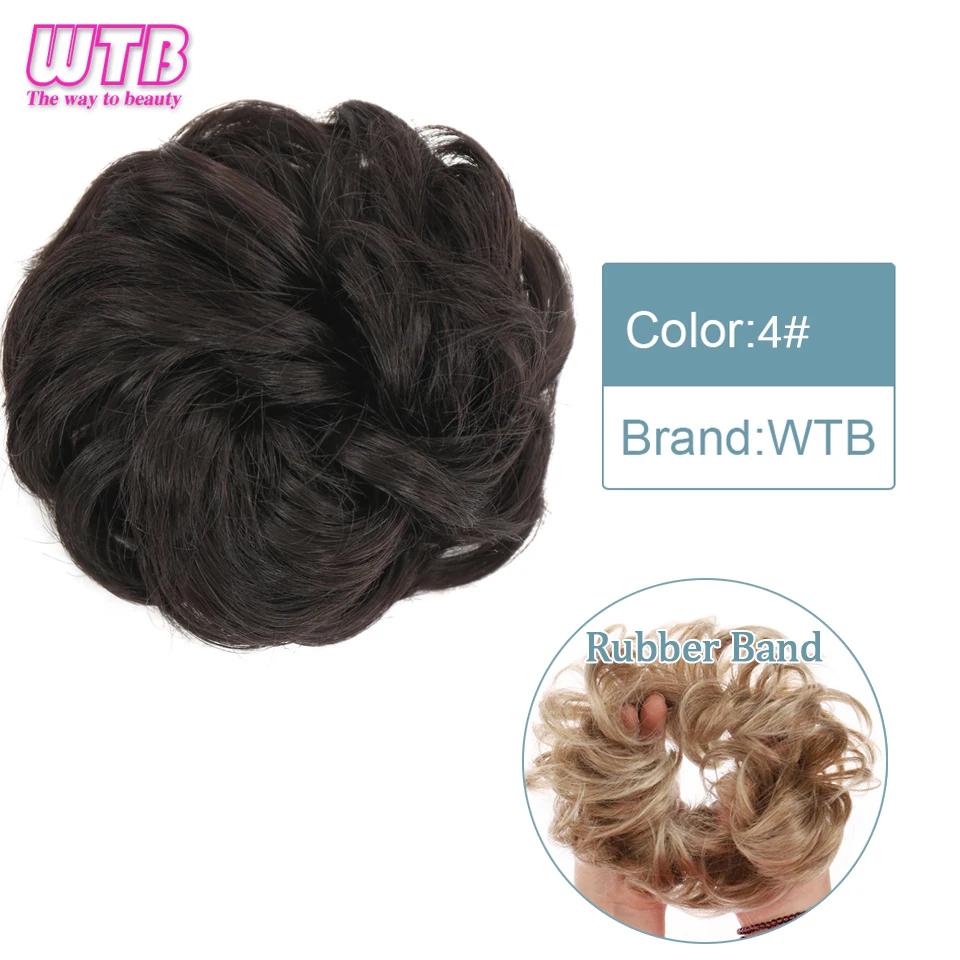 Synthetic Curly Straight Hair Messy Buns Female Hair Rings Fluffy Hair Pans Invisible Natural Seamless Donut Chignon Accessories